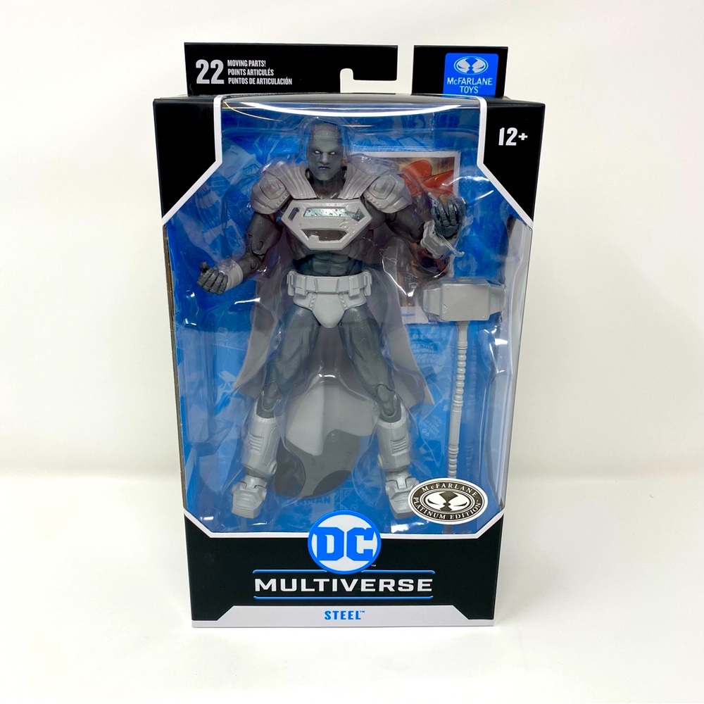McFarlane DC Multiverse STEEL PLATINUM CHASE Figure Reign of the Supermen NEW